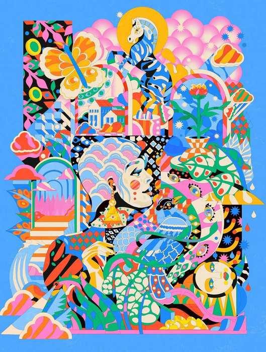 Palm Guardians — Yoaz poster vertical 50×70