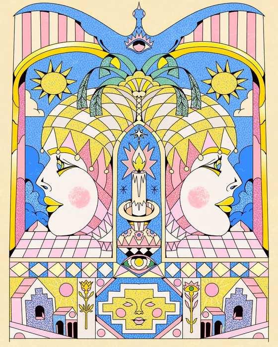 Faces — Yoaz poster vertical 50×70