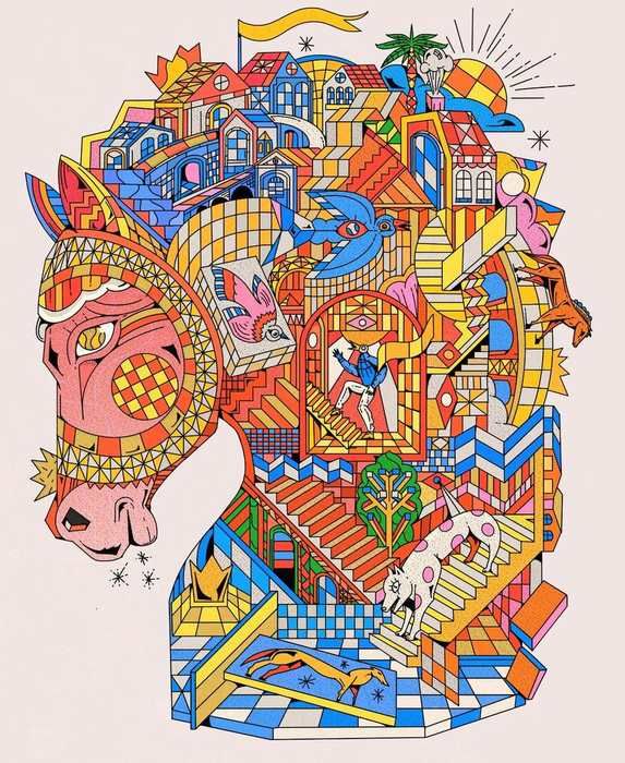 Chaos Horse — Yoaz poster vertical 50×70