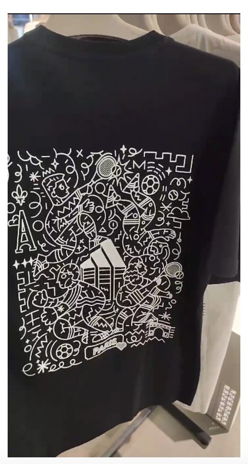 Adidas — Détail T-shirt noir