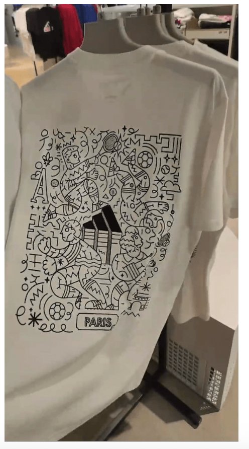 Adidas — T-shirt blanc mannequin