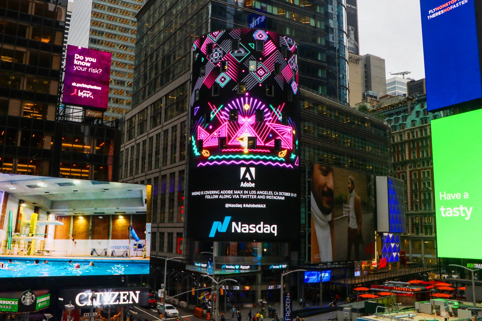 Adobe MAX — Nasdaq Times Square New York