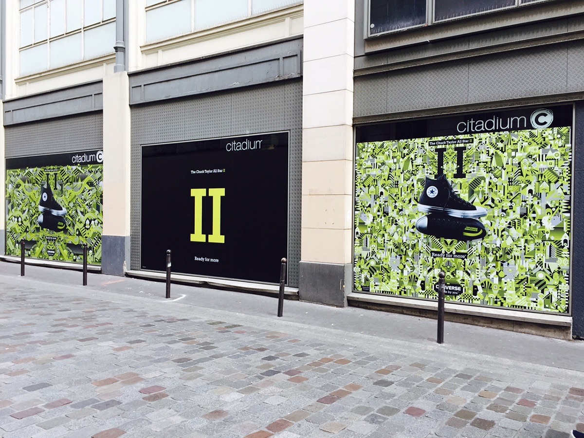 Converse — Vitrines Citadium façade