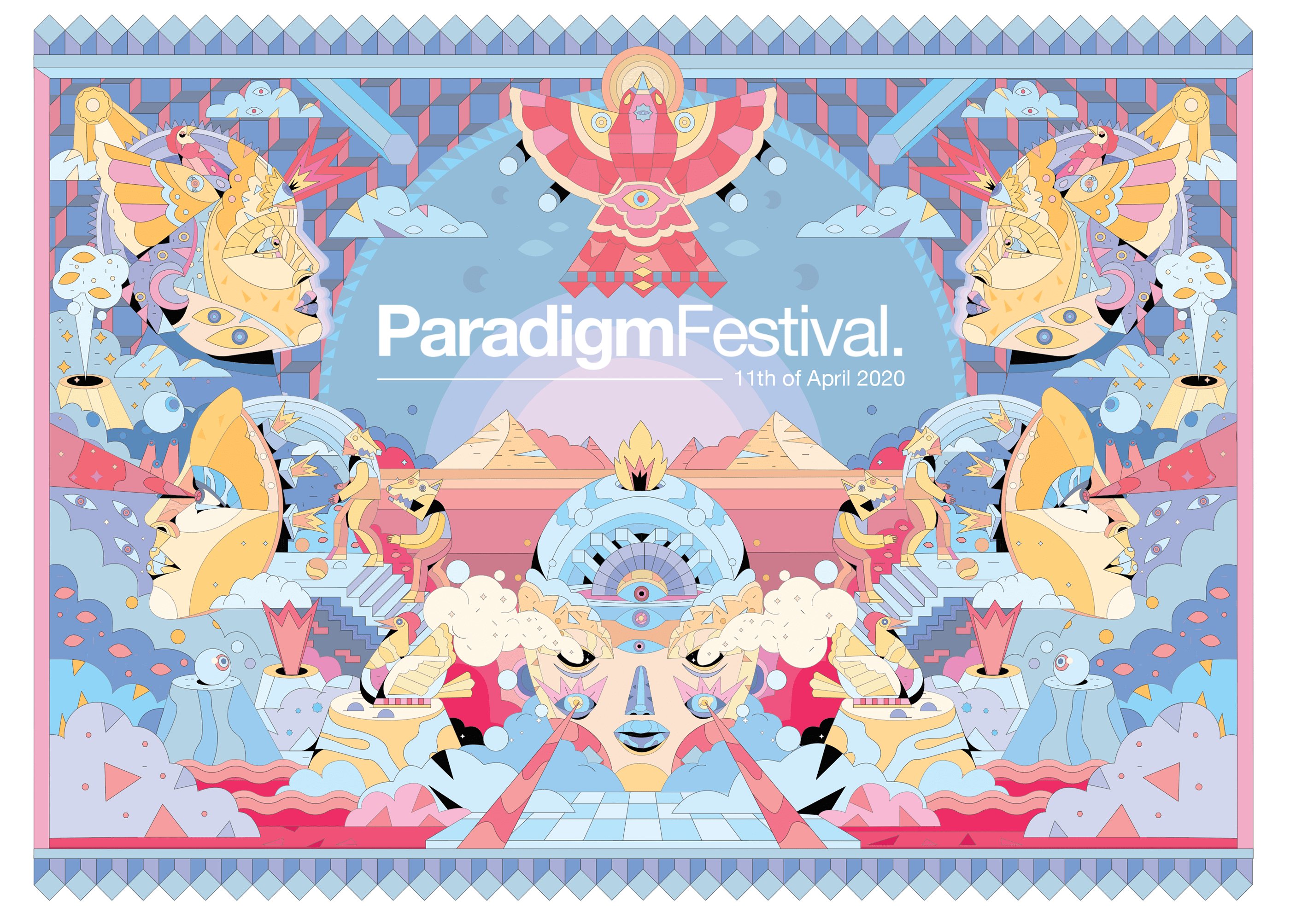 Paradigm Festival — Poster illustration Yoaz